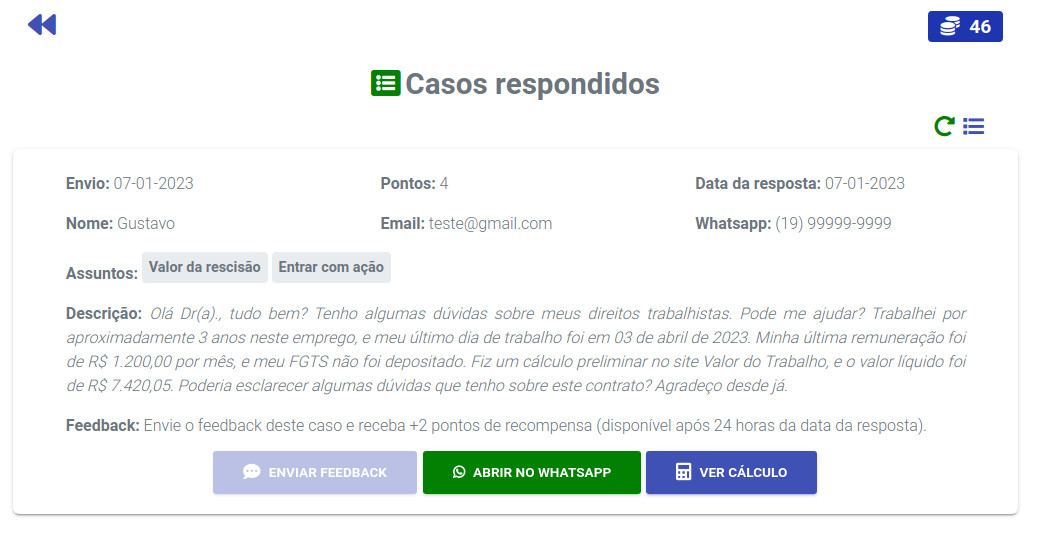 Casos respondidos